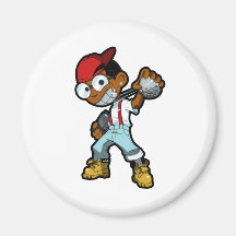 HoodNerd Mascot Red Magnet