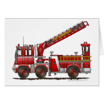Hook and Ladder Fire Truck Cards
