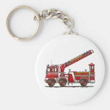 Hook and Ladder Fire Truck Keychain