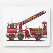 Hook and Ladder Fire Truck Mousepad