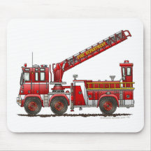 Hook and Ladder Fire Truck Mousepad