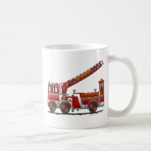 Hook and Ladder Fire Truck Mugs