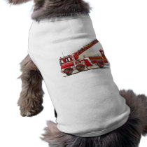 Hook and Ladder Fire Truck Pet Clothes