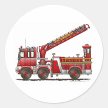 Hook and Ladder Fire Truck Sticker