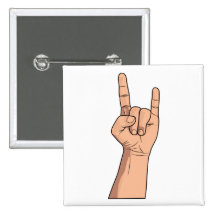 Hook 'em Hand Sign Gesture Buttons