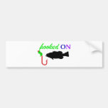 hooked on bass bumper sticker