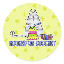 hooked on crochet sticker