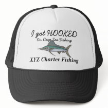hooked on fishing cap hat