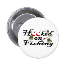 hooked on fishing pin