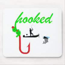 hooked on tournament fishing mouse pad