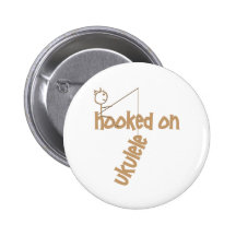Hooked On Ukulele Pinback Buttons