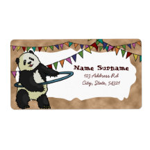 Hoola Hooping Panda, labels
