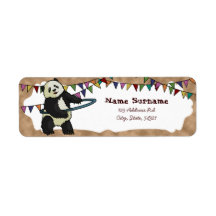 Hoola Hooping Panda, labels