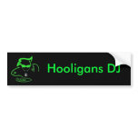 Hooligans DJ Logo Bumper Sticker bumper stickers