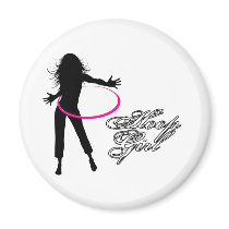 Hoop Girl-Hula Hoop Refrigerator Magnets