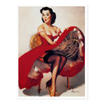 Hoop Skirt Pin Up Post Cards