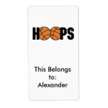 hoops basketball design labels