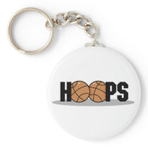 Hoops Basketball T-shirts and Gifts Keychain
