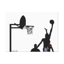 Hoops Stretched Canvas Prints