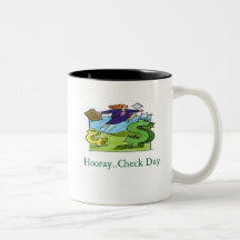 hooray check day coffee mug