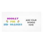 Hooray for 2nd Graders Photo Card Template