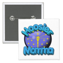 Hoosier Momma Indiana Flag Buttons