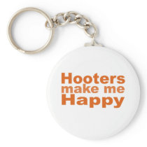 Hooters Make Me Happy Keychain
