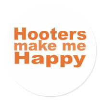 Hooters Make Me Happy Stickers