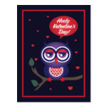 Hooty Valentine's Day postcards