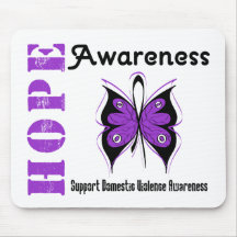 Hope Awareness Butterfly Domestic Violence Mousepads