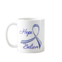 Hope Believe Brush Ribbon Anal Cancer Coffee Mugs