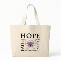 Hope Believe Faith - Crohn's Disease Canvas Bags