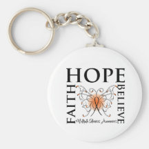 Hope Believe Faith - Multiple Sclerosis Keychains