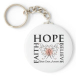 Hope Believe Faith - Uterine Cancer keychains