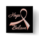 Hope Believe Uterine Cancer buttons