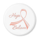 Hope Believe Uterine Cancer magnets