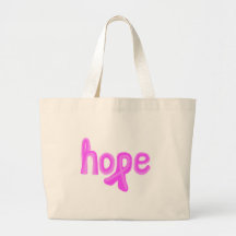 hope breast cance awareness tote bags