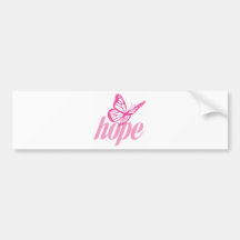 Hope Butterfly Bumper Stickers