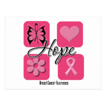 Hope Butterfly Inspires - Breast Cancer Postcard