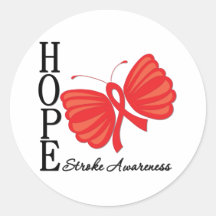Hope Butterfly Stroke Awareness Sticker