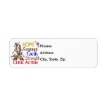 Hope Courage Faith Strength 3 Autism Labels