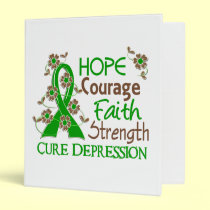 Hope Courage Faith Strength 3 Depression binders