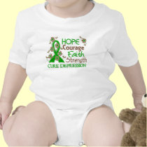 Hope Courage Faith Strength 3 Depression t-shirts