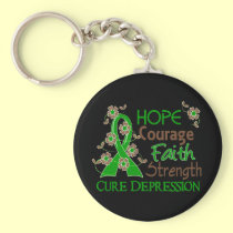 Hope Courage Faith Strength 3 Depression keychains