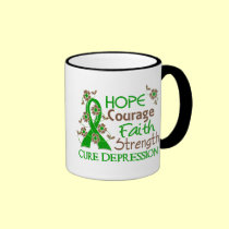 Hope Courage Faith Strength 3 Depression mugs