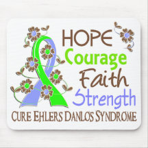 Hope Courage Faith Strength 3 EDS Mouse Pads