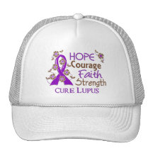 Hope Courage Faith Strength 3 Lupus Hat