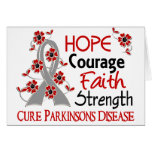 Hope Courage Faith Strength 3 Parkinson's Disease Greeting Card