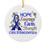 Hope Courage Faith Strength 3 Syringomyelia Ornament