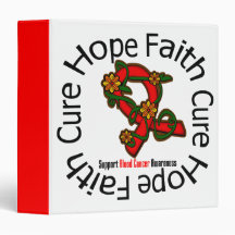Hope Faith Cure Blood Cancer Awareness Binder